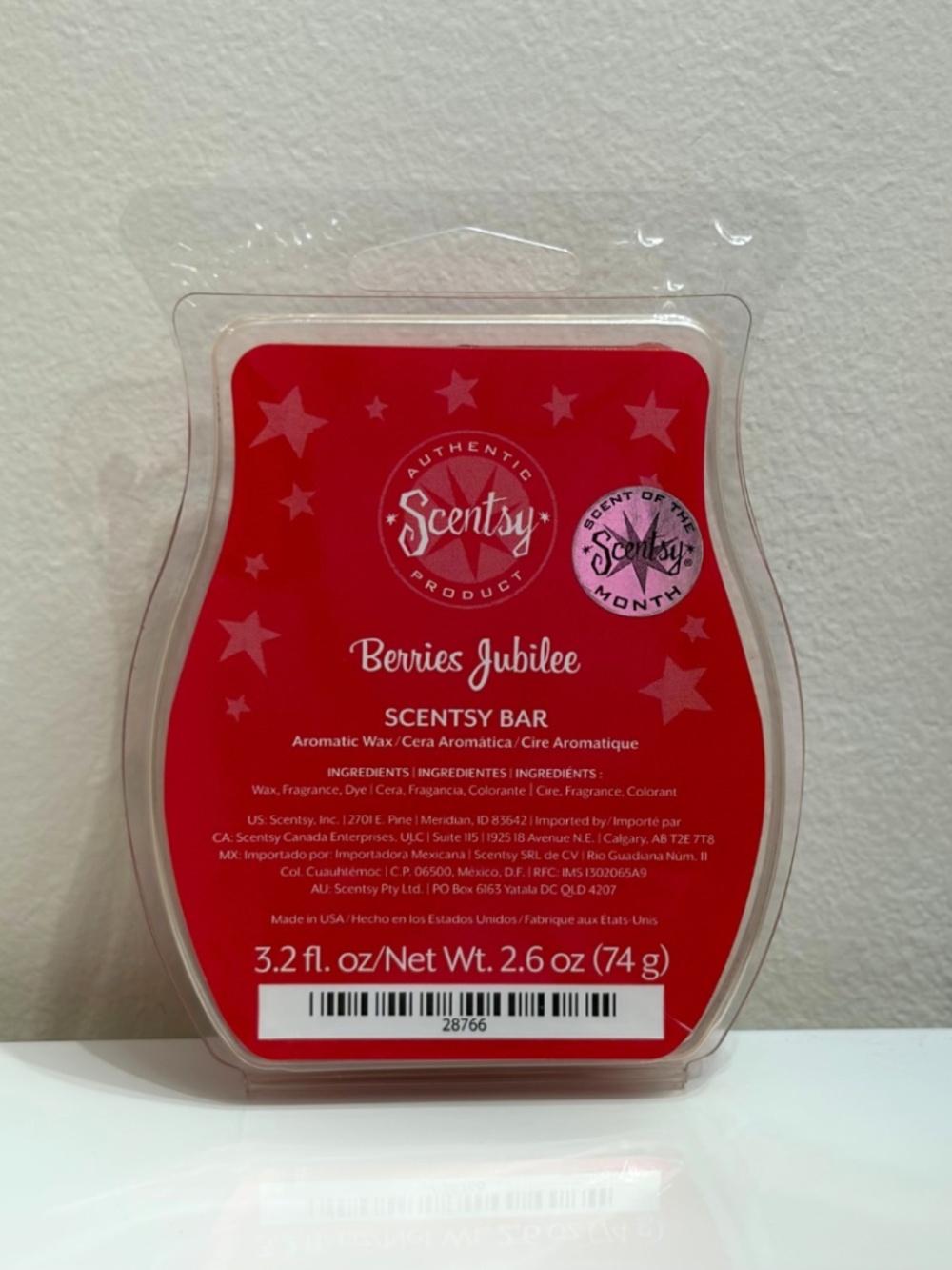 Scentsy Berries Jubilee Wax Bar